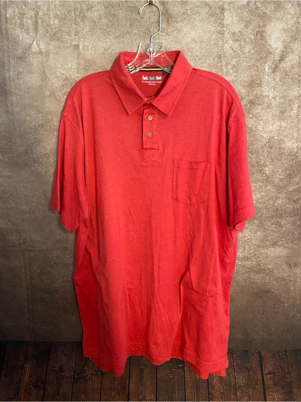 Charleston Threads-Men’s red polo shirt-Size XL-EUC